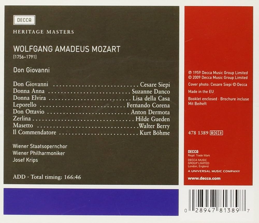 Cesare Siepi:  Greatest Don Giovanni［CD］ Cesare Siepi The Greatest Don Giovanni: Amazon.de: CDs & Vinyl
